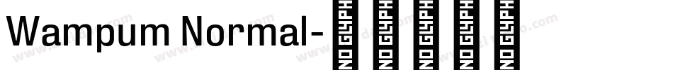 Wampum Normal字体转换